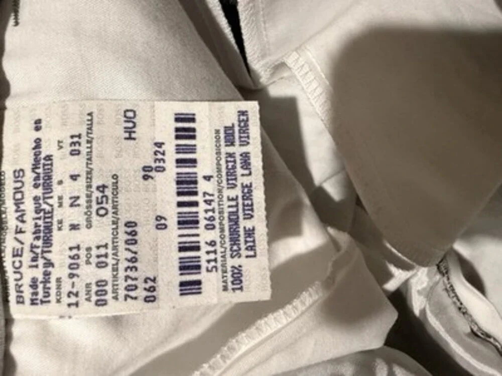 Vintage Hugo Boss Custom 2 Piece Suit Grey Prince of Wales Check 44R